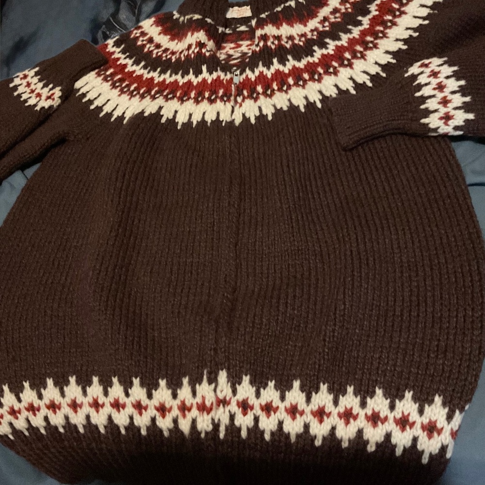 HAND MADE BY CAROL . ZIP UP  NEW WITH TAG  SALE